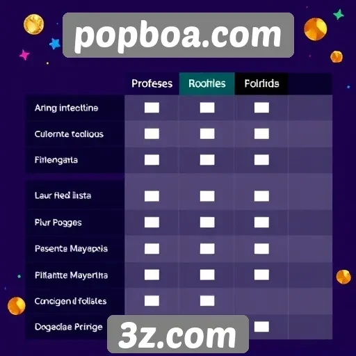 Comparação de modalidades de jogos na plataforma